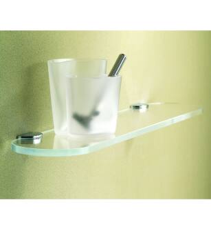 Ginger 0218-18TSCL 3/8" X 18" Tempered Replacement Glass Shelf From The Sine Collection