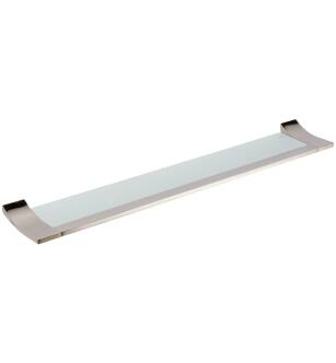 Ginger 4734T-24/PN Cinu 24 Inch Tempered Glass Shelf in Polished Nickel