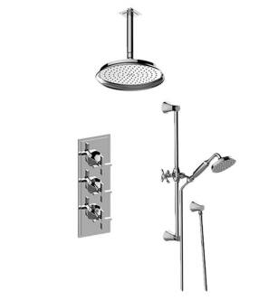 Graff GR3.011WB-C15E0-PC Finezza DUE M-Series Thermostatic Shower Set with C15E0 Trim & Handshower in Chrome