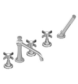 Graff G-6951-C16B-PC Camden 4 3/4" Double Handle Widespread/Deck Mounted Roman Tub Faucet with Hand Shower in Chrome