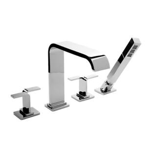 Graff G-2356-C9B-PC Immersion 7 7/8" Double Handle Widespread/Deck Mounted Roman Tub Faucet with Hand Shower and Diverter in Chrome
