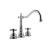 Graff G-2550-C2-PC Canterbury 7 7/8" Double Handle Widespread/Deck Mounted Roman Tub Faucet in Chrome