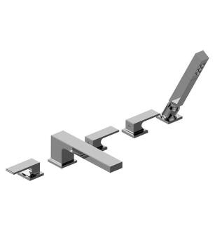 Graff G-11251-LM55B-PC Incanto 2 7/8" Widespread/Deck Mounted Roman Tub Faucet with LM55B Lever Handle and Handshower in Chrome