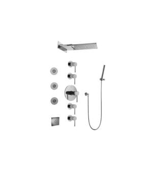 Graff GK1.124A-LM37S-PC Aqua-Sense Full Round LED Thermostatic Shower System in Polished Chrome