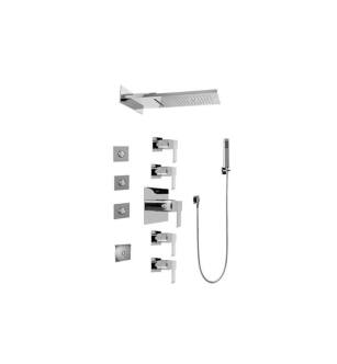 Graff GH1.124A-LM38S-PC Aqua-Sense Full Square LED Thermostatic Shower System in Polished Chrome