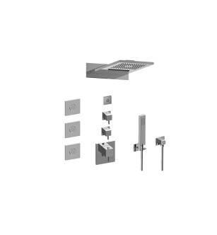 Graff GM3.124SE-LM39E0-PC Aqua-Sense Full Square LED Thermostatic Shower System with Lever Handle in Polished Chrome