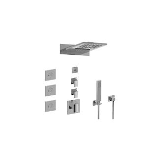 Graff GM3.124SE-LM36E0-PC Aqua-Sense Full Square LED Thermostatic Shower System with Lever Handle in Polished Chrome