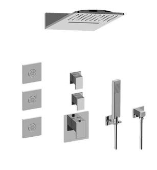 Graff GM3.123SE-LM31E0-PC Aqua-Sense Full Square Thermostatic Shower System with Lever Handle in Polished Chrome