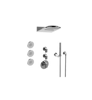 Graff GL3.123SE-LM58E0-PC Aqua-Sense M-Series Wall Mount Full Thermostatic Shower System with Lever Handle