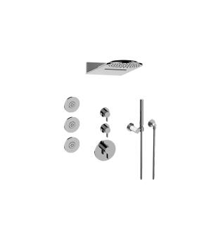 Graff GL3.123SE-LM46E0-PC Aqua-Sense M-Series Wall Mount Full Thermostatic Shower System with Lever Handle
