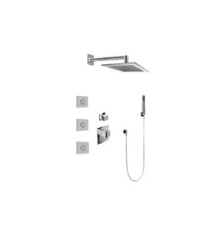 Graff GM2.122SG-SH0-PC Incanto M-Series Wall Mount Full Thermostatic Shower System with Square Knob Handle in Chrome