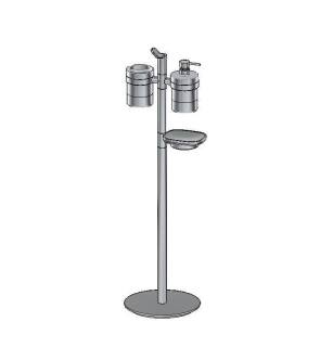 Graff G-9156-PC Sento 9 7/8" Free Standing Soap/Lotion Dispenser, Soap Dish Holder and Tumbler in Chrome