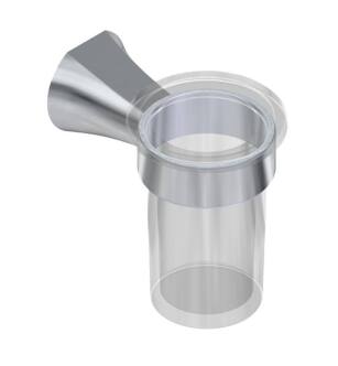 Graff G-9602-PC Finezza DUE 3 3/8" Wall Mount Tumbler and Holder in Chrome