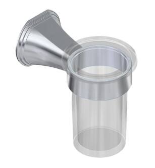 Graff G-9502-PC Finezza UNO 3 3/8" Wall Mount Tumbler and Holder in Chrome