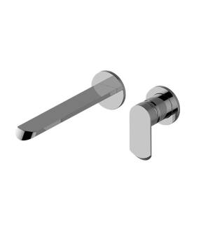 Graff G-6639-LM45W-PC Phase 10 1/8" Single Handle Wall Mount Bathroom Sink Faucet in Chrome