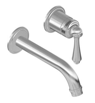 Graff G-6936-LM48W-PC Camden 8 7/8" Single Handle Wall Mount Widespread Bathroom Sink Faucet in Chrome