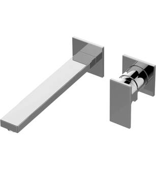 Graff G-11236-LM55W-PC Incanto 9 1/4" Single Handle Wall Mount Widespread Bathroom Sink Faucet in Chrome