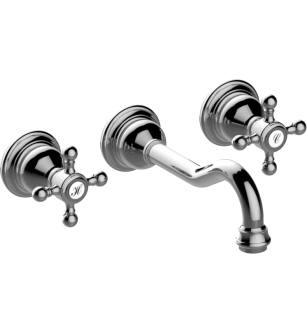Graff G-2530-C2-PC Nantucket 7 1/2" Double Handle Wall Mount Widespread Bathroom Sink Faucet in Chrome