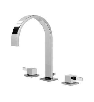 Graff G-6210-LM39B-PC Qubic Tre 6 1/4" Double Handle Widespread Bathroom Sink Faucet in Chrome