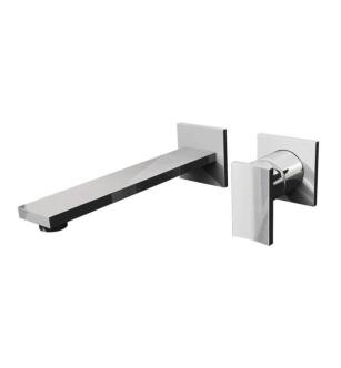 Graff G-3636-LM36W-PC Targa 9 1/4" Single Handle Wall Mount Widespread Bathroom Sink Faucet in Chrome
