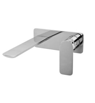 Graff G-6335-LM42W-PC Sento 7 1/2" Single Handle Wall Mount Centerset Bathroom Sink Faucet in Chrome