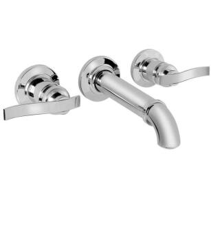 Graff G-2131-LM20B-PC Bali 9 1/4" Double Handle Wall Mount Widespread Bathroom Sink Faucet in Chrome