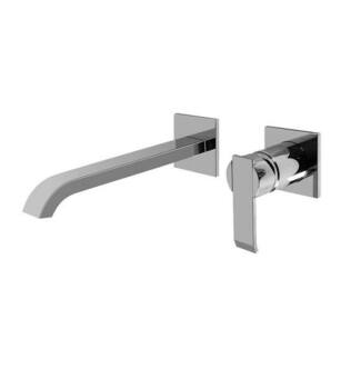 Graff G-6236-LM38W-PC Qubic 9 1/4" Single Handle Wall Mount Widespread Bathroom Sink Faucet in Chrome
