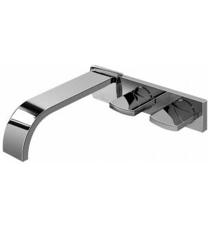 Graff G-1830-C14W-PC Sade 8" Double Handle Wall Mount Centerset Bathroom Sink Faucet in Chrome