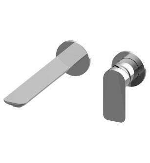 Graff G-6339-LM59W-PC Sento 9 3/8" Two Hole Wall Mount Bathroom Sink Faucet with LM59W Lever Handle in Chrome