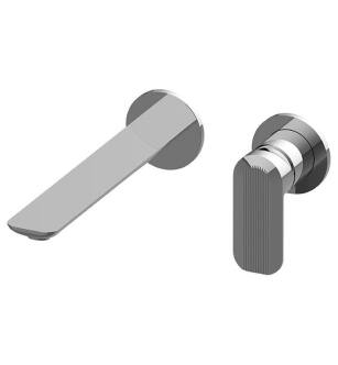 Graff G-6339-LM58W-PC Sento 2 3/4" Two Hole Wall Mount Bathroom Sink Faucet with LM58W Lever Handle in Chrome