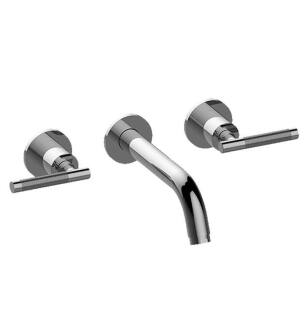 Graff G-11430-LM57B-PC Harley 2 3/8" Three Hole Wall Mount Bathroom Sink Faucet with LM57B Lever Handle in Chrome