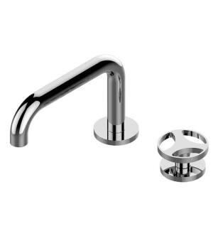 Graff G-11420-C19B-PC Harley 4 1/2" Two Hole Widespread Bathroom Sink Faucet with C19B Wheel Handle in Chrome