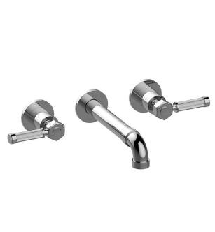 Graff G-11330-LM56B-PC Vintage 2 3/8" Three Hole Wall Mount Bathroom Sink Faucet with LM56B Lever Handle in Chrome