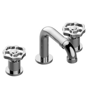 Graff G-11310-C18B-PC Vintage 5 1/4" Three Hole Widespread Bathroom Sink Faucet with C18B Cross Handle in Chrome