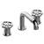 Graff G-11310-C18B-PC Vintage 5 1/4" Three Hole Widespread Bathroom Sink Faucet with C18B Cross Handle in Chrome