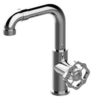 Graff G-11300-C18-PC Vintage 9 1/8" Single Hole Bathroom Sink Faucet with C18 Cross Handle in Chrome