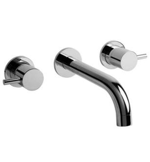 Graff G-6130-LM37W-PC M.E. 25 9 1/4" Double Handle Wall Mount Widespread Bathroom Sink Faucet in Chrome