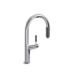 Graff G-4854-PC Oscar 9 3/8" Single Handle Deck Mounted Pull-Down Kitchen Faucet in Chrome