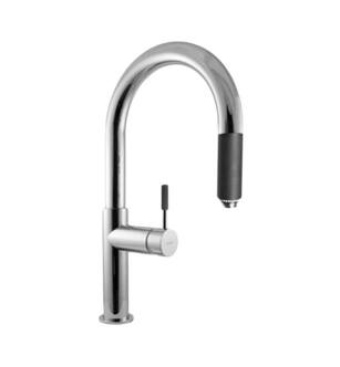 Graff G-4613-LM3-PC Perfeque 9 3/8" Single Handle Deck Mounted Pull-Down Kitchen Faucet in Chrome