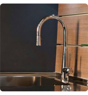 Graff G-5881-LM52-PC Conical 15 1/4" Single Handle Deck Mounted Pull-Down Bar/Prep Kitchen Faucet in Chrome