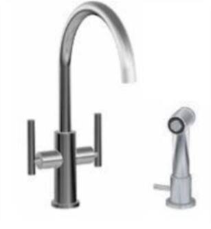 Graff G-5675-LM49K Sospiro 8 3/4" Double Handle Deck Mounted Pull-Out Bar/Prep Kitchen Faucet with Side Spray