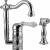 Graff G-5257-LC3-PC Canterbury 5 3/4" Single Handle Deck Mounted Prep Kitchen Faucet with Side Spray in Chrome