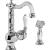 Graff G-5237-LC3-PC Canterbury 5 3/4" Single Handle Deck Mounted Prep Kitchen Faucet with Side Spray in Chrome