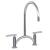 Graff G-4890-LM49-PC Sospiro 9 1/8" Double Handle Bridge/Deck Mounted Pull-Out Kitchen Faucet in Chrome