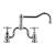 Graff G-4870-C2-PC Canterbury 9 1/2" Double Handle Bridge/Deck Mounted Kitchen Faucet in Chrome