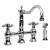 Graff G-4845-C7-PC Canterbury 8 1/2" Double Handle Bridge/Deck Mounted Kitchen Faucet with Side Spray in Chrome