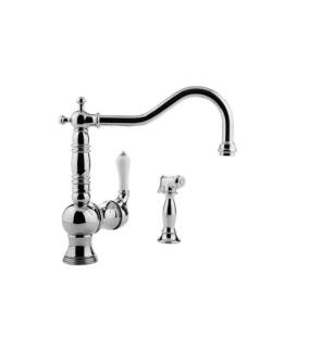 Graff G-4235-LC3-PC Canterbury 9 1/4" Single Handle Deck Mounted Kitchen Faucet with Side Spray in Chrome