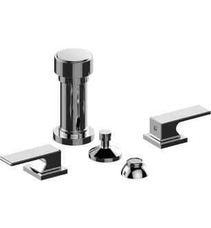 Graff G-11261-LM55B-PC Graff Incanto 5" Double Handle Widespread Bidet Faucet Set with Pop-Up Drain in Chrome