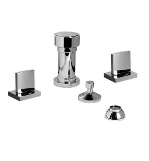 Graff G-3661-C14-PC Targa 5" Double Handle Widespread Bidet Faucet Set with Pop-Up Drain in Chrome