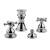 Graff G-2560-C2-PC Canterbury/Nantucket 5 1/4" Double Handle Widespread Bidet Faucet Set with Pop-Up Drain in Chrome
